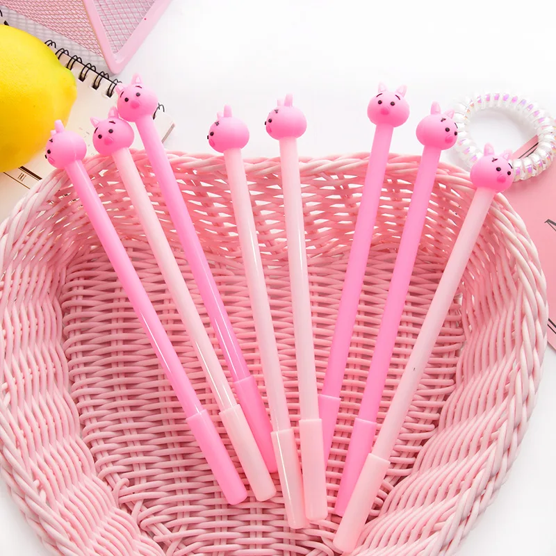 

Pink Surprise Pig Gel Pen Signature Pen Escolar Papelaria School Office Supply Promotional Gift