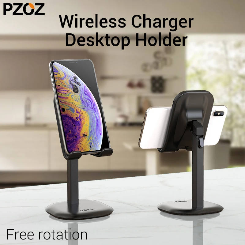 PZOZ Qi Drahtlose Ladegerät Telefon Halter Dock Stehen für iphone 8 X XR XS Max 10 W Drahtlose schn