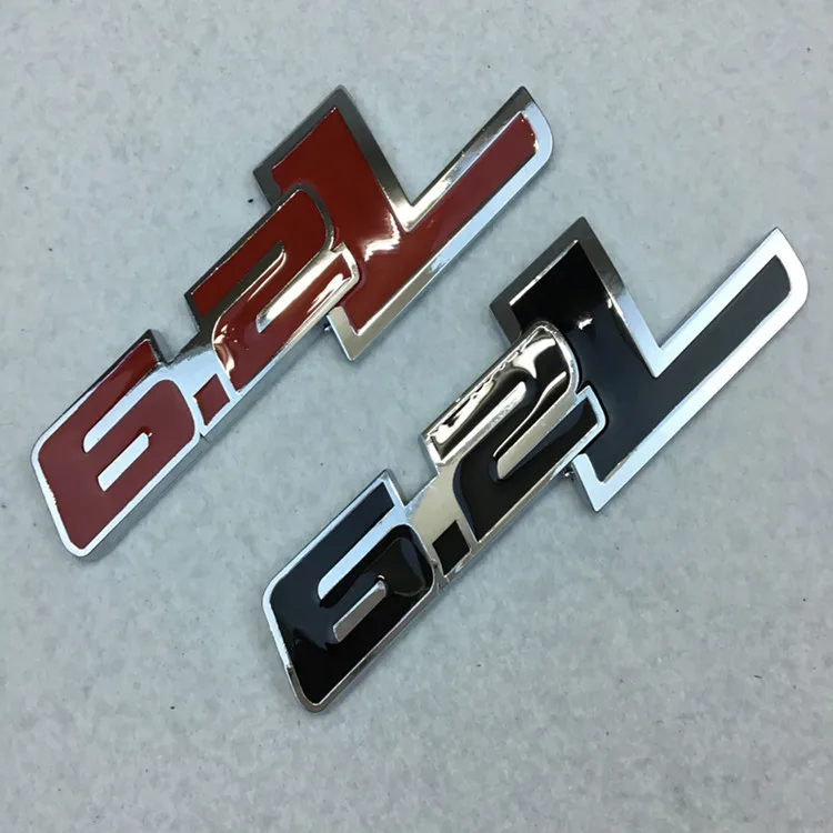 2pcs 6.2L Emblems 3D Hood Badge For Silverado 1500 2500HD  Glossy Black 420050 - Foto 10