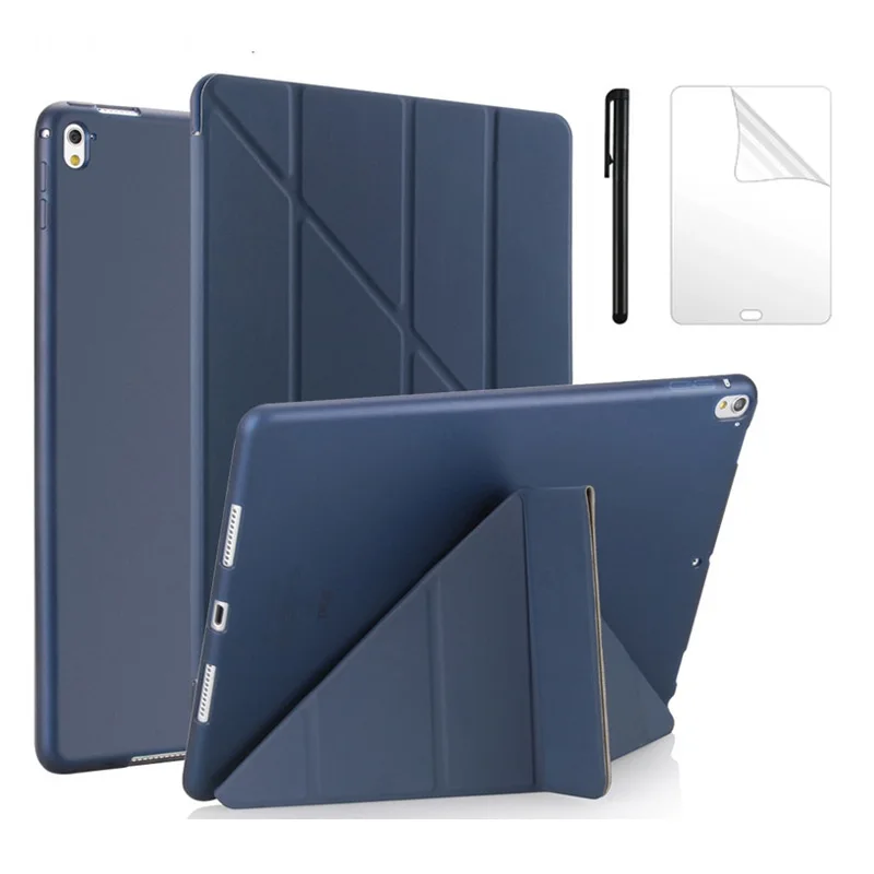 

Slim PU Leather Silicone Case For iPad Air 3 2019 Soft Back Smart Cover for iPad Pro 10.5 2017 2015 10.5 inch Case film Pen