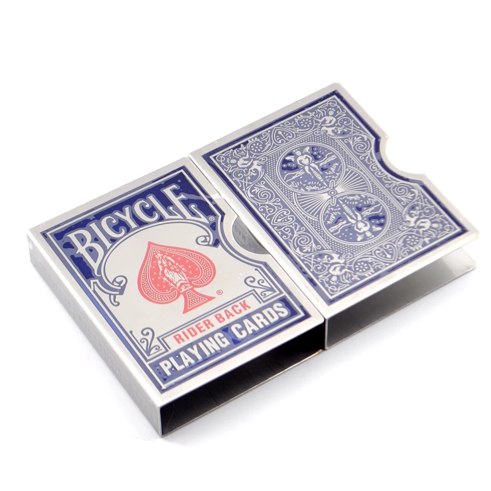

1mm T Stainless Steel Playing Card Clips Holder for professional magicians - Blue(Super quality) Magic Tricks Accessories Props