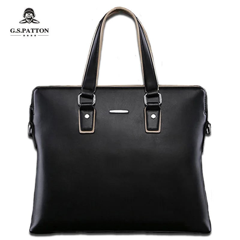 

Boutique men's leather shoulder bag men's fashion handbag Korean version of the briefcase