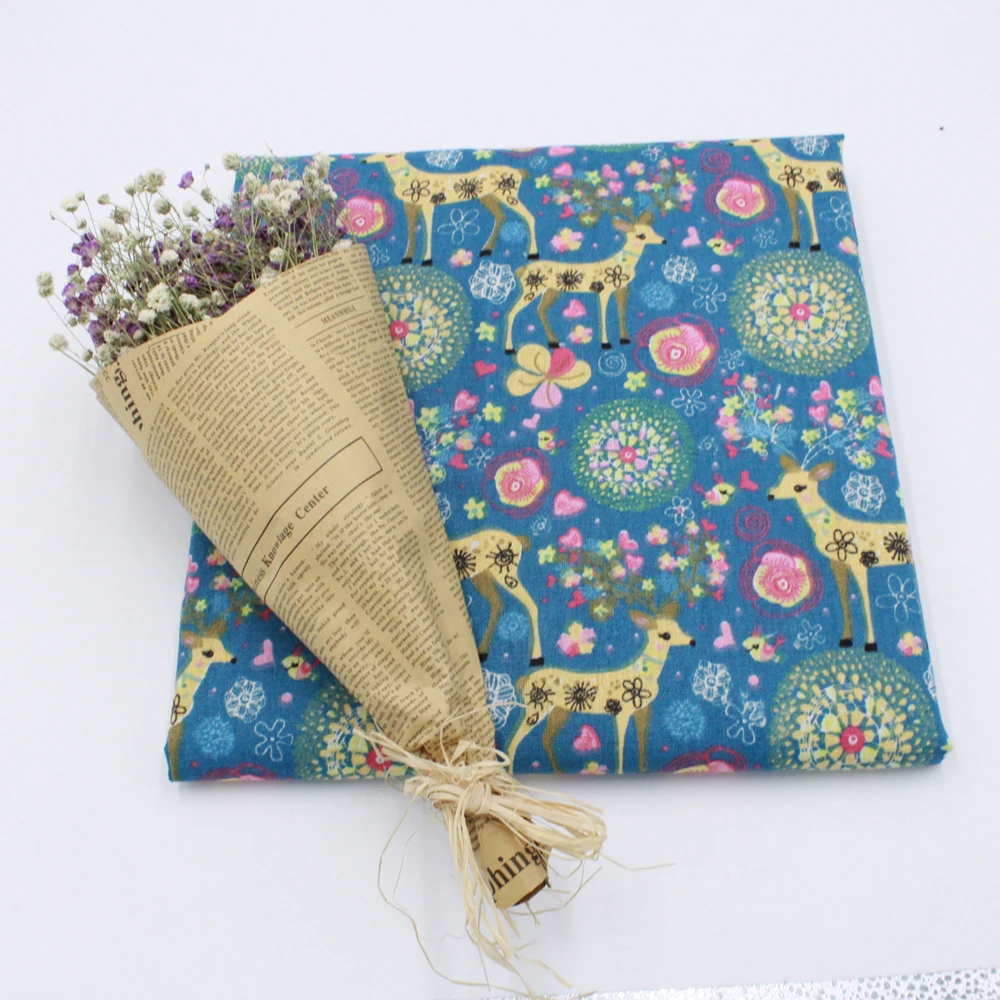 

YLSX Printed Cotton and Flax Cloth, Simple Floral Cloth, Nordic Check Curtain, Sofa, Linen Tablecloth, Handmade Diy Cloth
