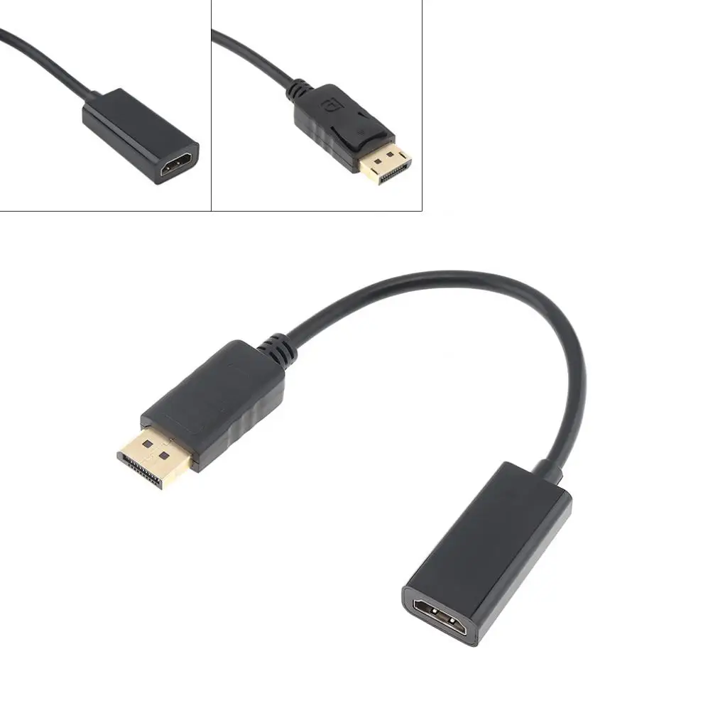 

20CM 1080P 4K DP Displaypor to HDMI Convertor Adapter Cable Male to Female Conversion Line Switcher for HP/ DELL / Macbook