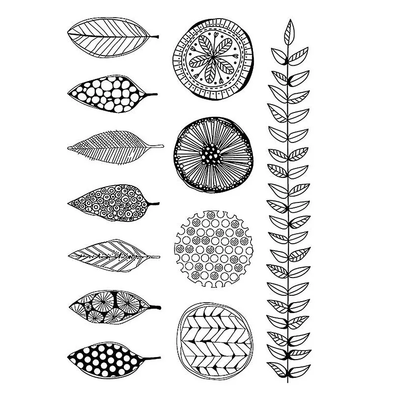 

ZhuoAng Various Leaves Transparent and Clear Stamp DIY Scrapbooking Album Card Making DIY Decoration Making