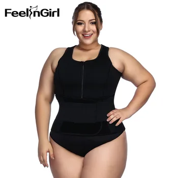 

FeelinGirl Neoprene Sauna Vest Body Shaper Slimming Waist Trainer Shapers Tops Workout Shapewear Adjustable Sweat Belt