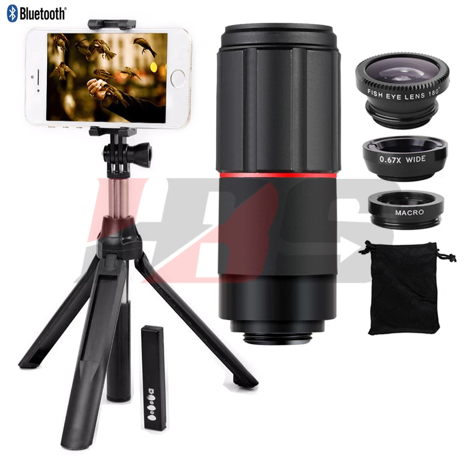 8in1 Lens Kit 8X Telephoto Zoom Lens Phone Lenses Monopod