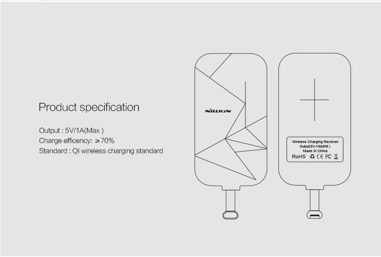 Nillkin для iPhone 7 7Plus 6 6S 5S SE 6splus для huawei xiaomi Беспроводное зарядное устройство Волшебные метки QI беспроводной зарядный приемник