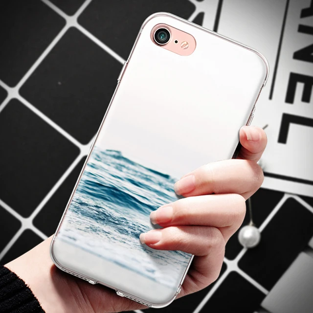 Чехол для iPhone 4, 4S, 5, 5S, SE, 6, 6 S, 7, 8 Plus, X, XR, XS Max, TPU, Fundas, защита от солнца, пляжа, морской воды, океанских волн, силиконовый чехол для телефона - Цвет: 7367