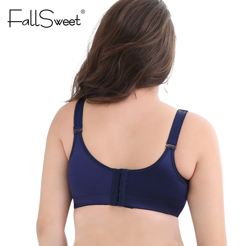 Goede FallSweet Ongevoerd Draad Gratis Big Size Bras Geen Velgen Naadloze Brasserie voor Plus Size Womens C D DD cups 44 46 48 50