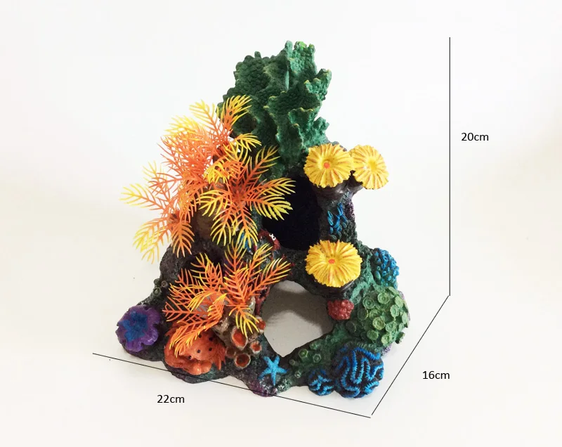 Искусственный коралл из смолы, красивый орнамент для морских аквариумов, украшение для аквариума