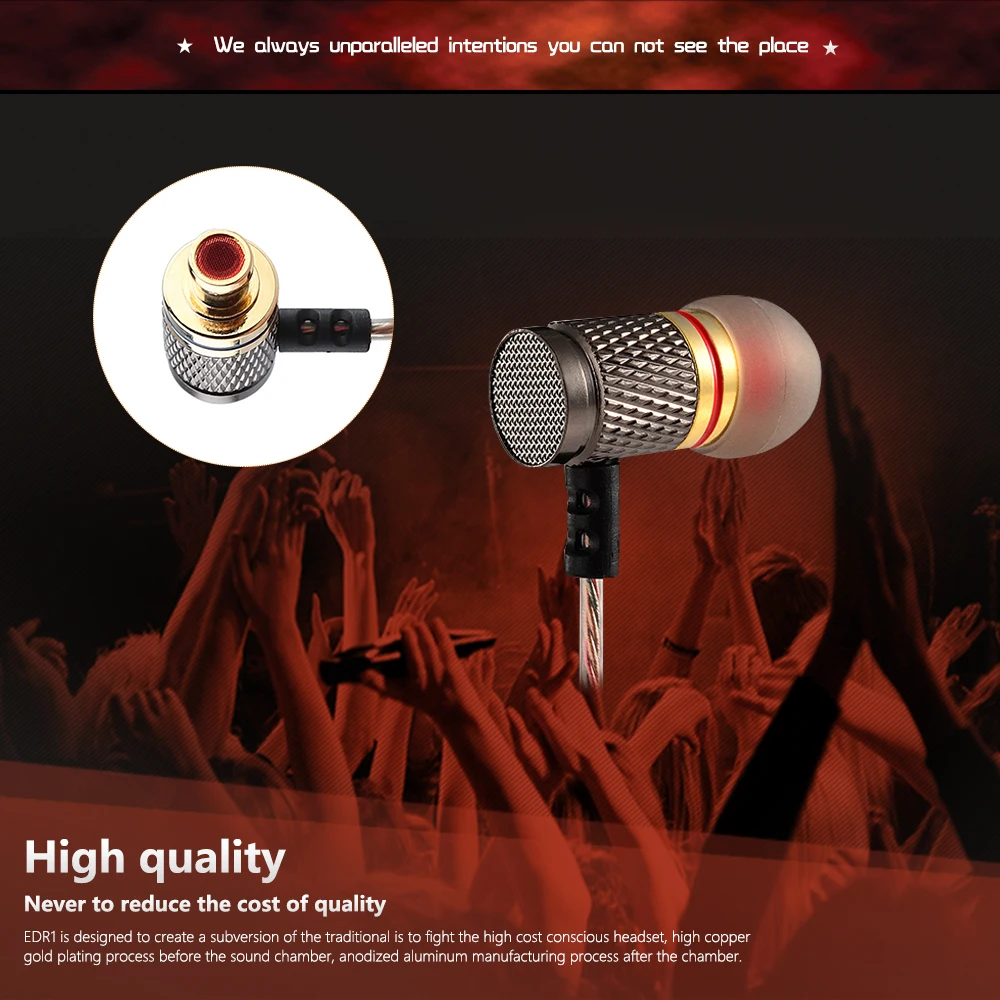 Hi Fi наушники QKZ DM6 HD высокая чувствительность специальное издание позолоченный