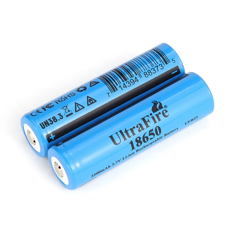 Ultrafire 18650 2200 мАч 3,7 в литий-ионная аккумуляторная батарея luz USBLED ночной Светильник de litio para las baterias de la linterna