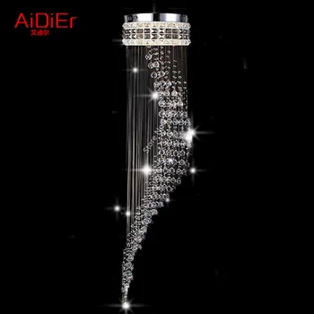 

Southeast Asia Luxury penthouse double helix staircase chandelier luxury villa living room lamp LED crystal lighting