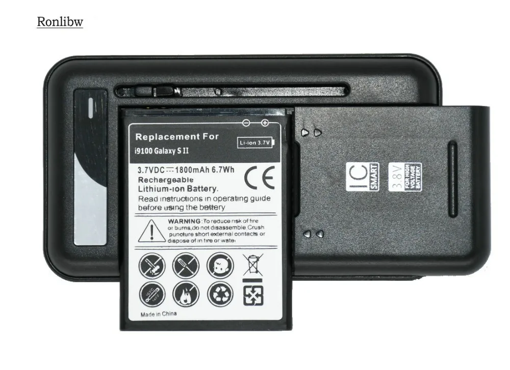Ronlibw 1800mAh EB F1A2GBU запасная батарея + зарядное устройство для Samsung Galaxy S2 II I9100 9100 i9100g