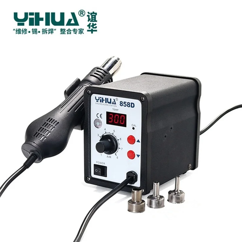 

YIHUA 858D 220V Hot Air SMD Rework Station Heat G un SMT Solder soldering iron Welding Repair Tools