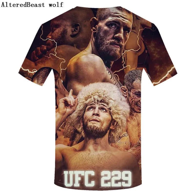 2019 модный дизайн Khabib Nurmagomedov 3d Футболка мужская с коротким рукавом принтом