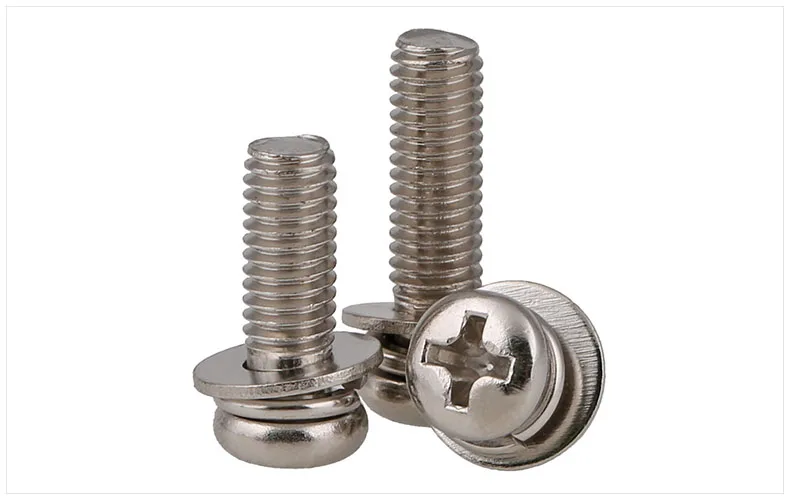 

GB9074.8 304 stainless steel round head Three combination screw M2 M2.5 M3 M4 M5 M6 M8 M10 screws bolt