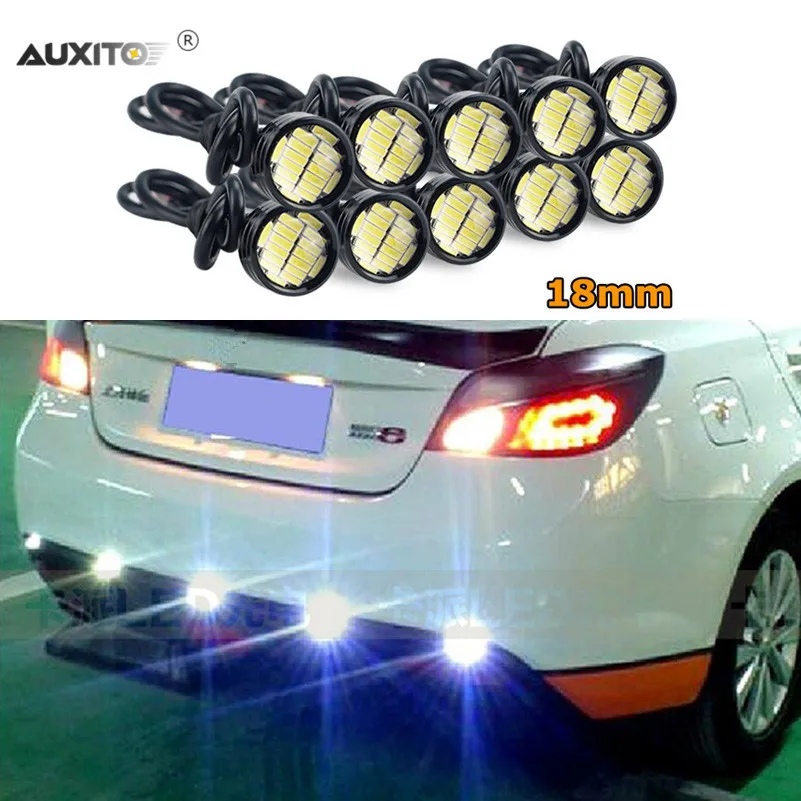 AUXITO 10x Car LED Eagle Eye Daytime Running Light 18MM 23MM 4014 LED