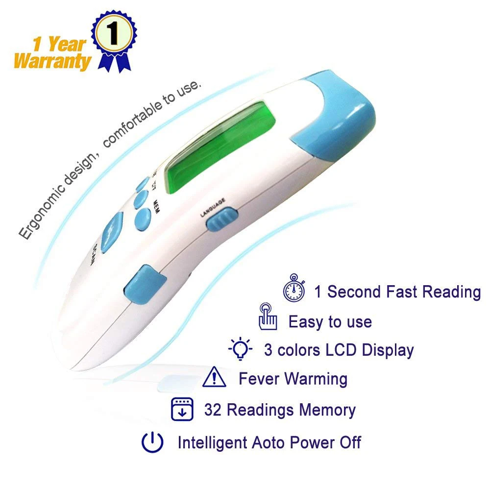 MHKBD FDA Инфракрасный цифровой термометр Многофункциональный точный мгновенное чтение лоб термометр с 3 режимами тела объект комната