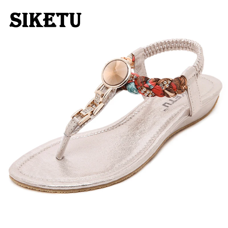 SIKETU 2017 Summer Women's Sandals New Wedges Sweet Girls Home Sandals ...