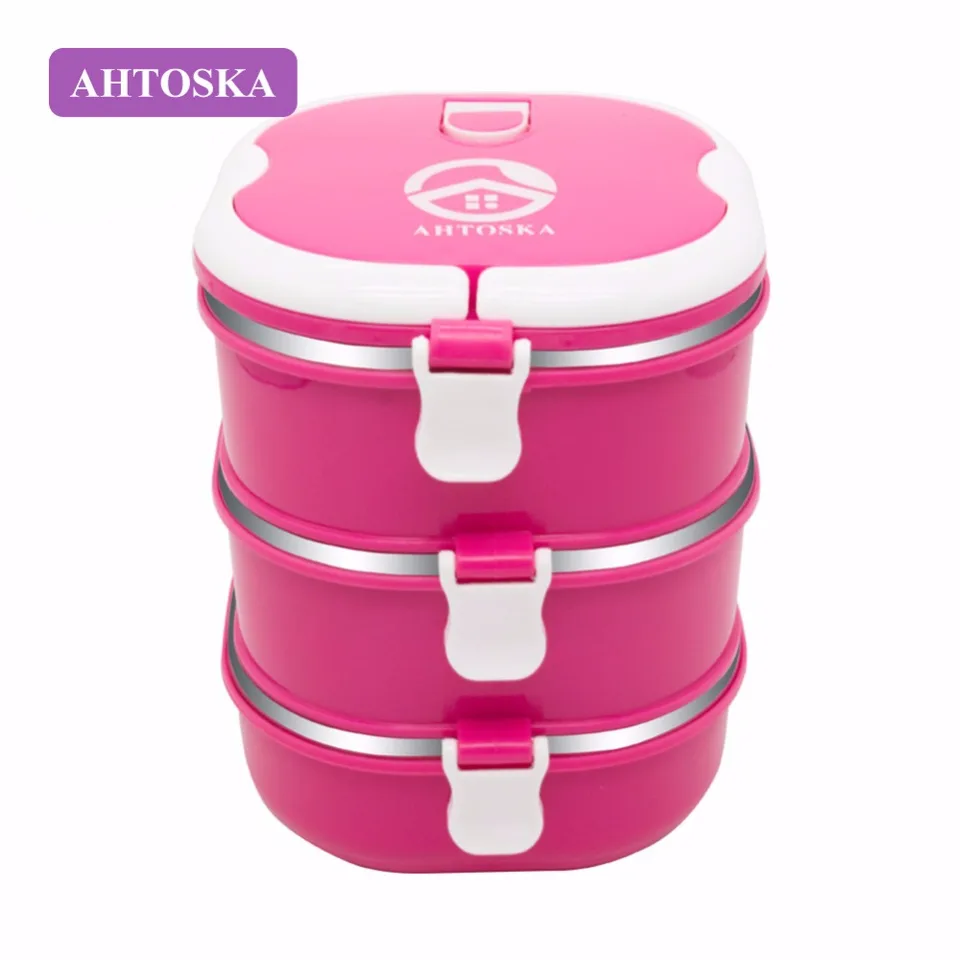 pink lunch containers