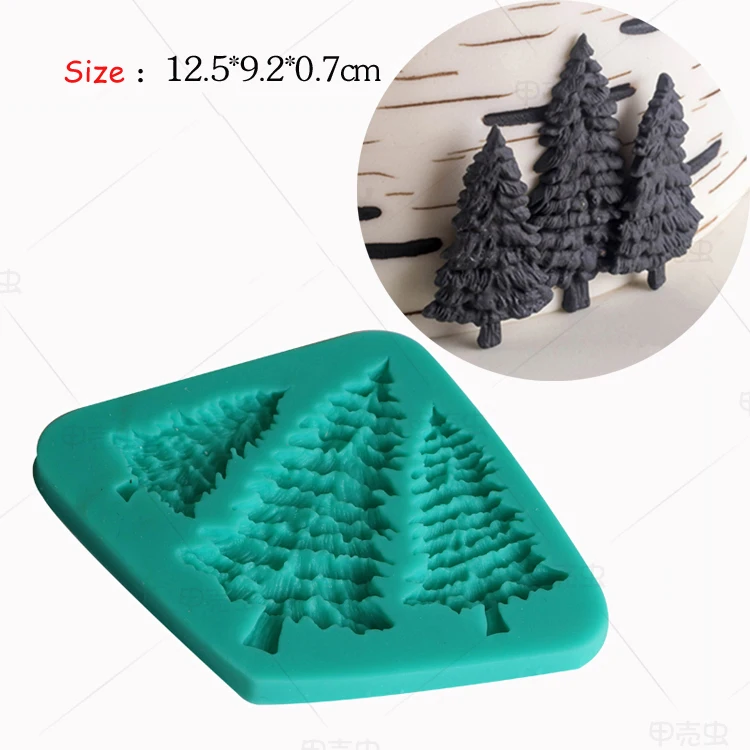 

Christmas tree pine Silicone soap Mould chocolate mold Fondant cake Decorating Tools Baking gateau cupcake toppers patisserie