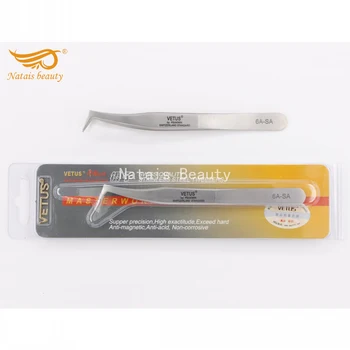 

10pcs/lot Vetus 6A-SA Stainless Steel Tweezers Eyelash Extension Tweezers Especially for 3D 6D Volume Lashes