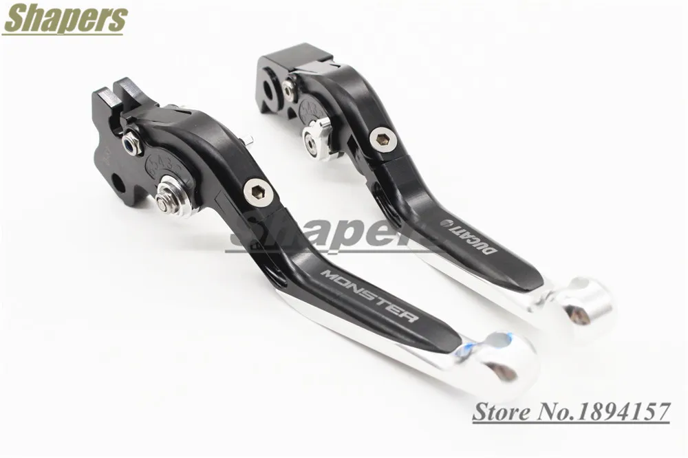 

For DUCATI MONSTER 821 HYPERMOTARD 821/Strada  CNC Billet Aluminum Folding Extendable Brake Clutch Levers Black