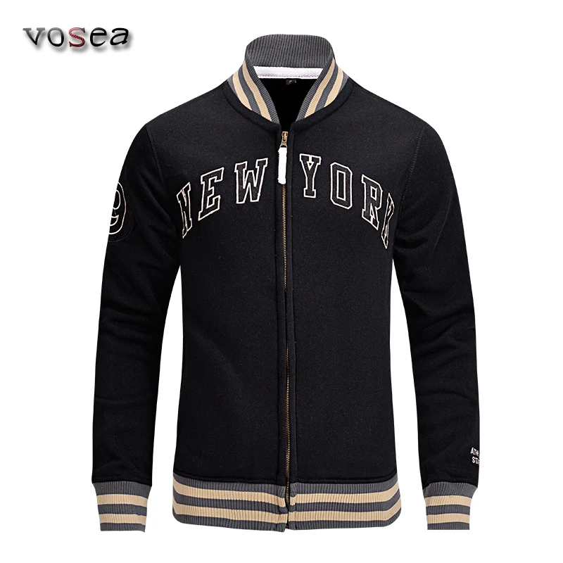 new fashion new york baseball jacket sleeve stand collar cotton fleece new fashion new york baseball jacket sleeve stand collar cotton fleece