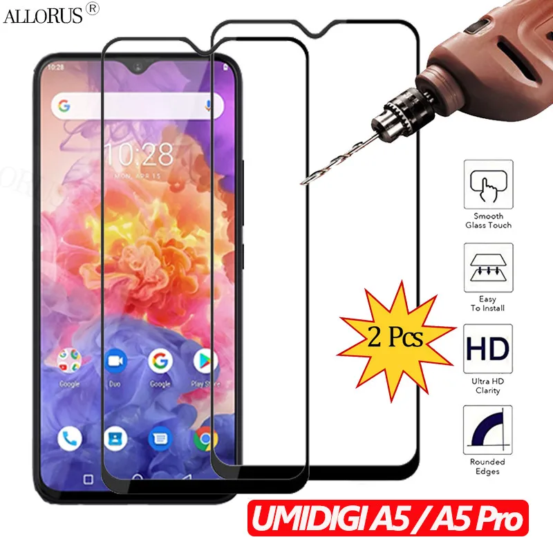 2 шт закаленное стекло UMIDIGI A5 Pro Полный протектор стекло для юмидиджи а5 а 5про Защитное стекло для телефонаумидиги а5 а 5про стеклянный