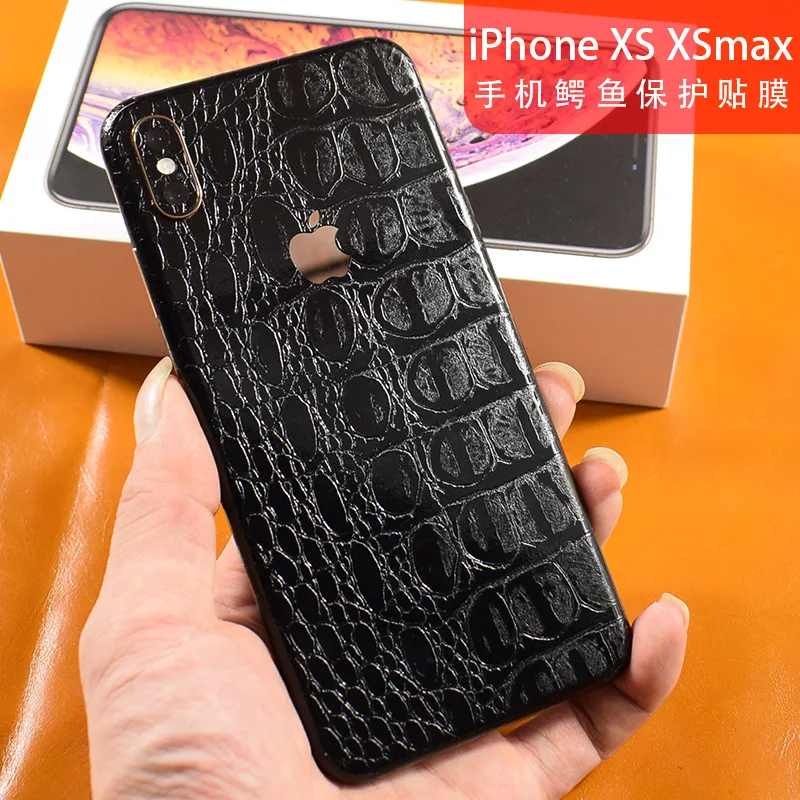 

HOT!!Crocodile Snakeskin Pattern Decorative Back For iPhone XS XSMAX X XR MAX Phone Protector Back Film Stickers With Gift