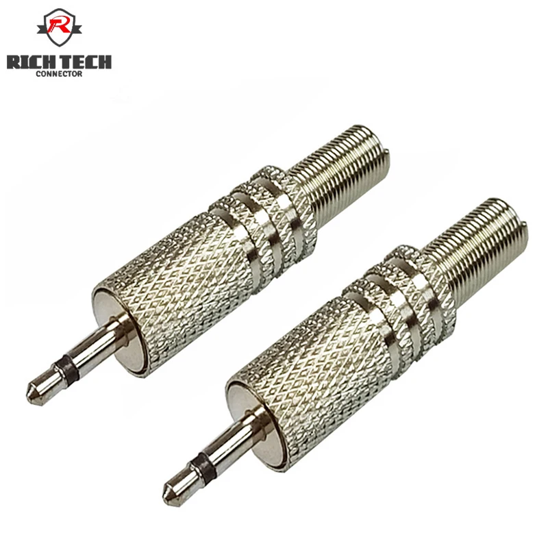 

8pcs Mono 1/10" Sophomore Jack 2.5mm Connector with Spring Jack 2.5mm Mono Headset Headphone Adapter