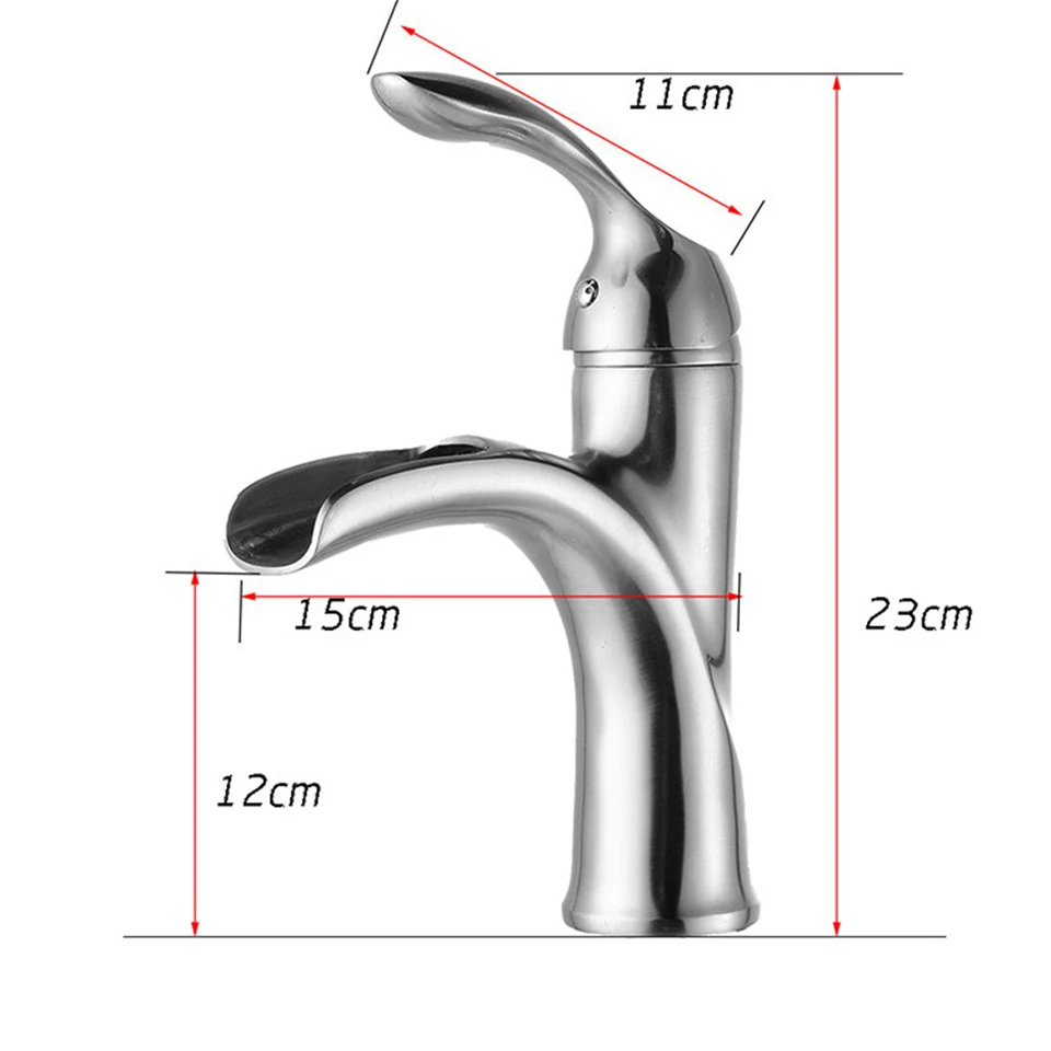 Luxury Waterfall Tap Tall Bathroom Basin Faucet Robinet Lavabo Waterfall Black Bathroom Faucet Rustic Tap Basin Mixer Robinet (5)