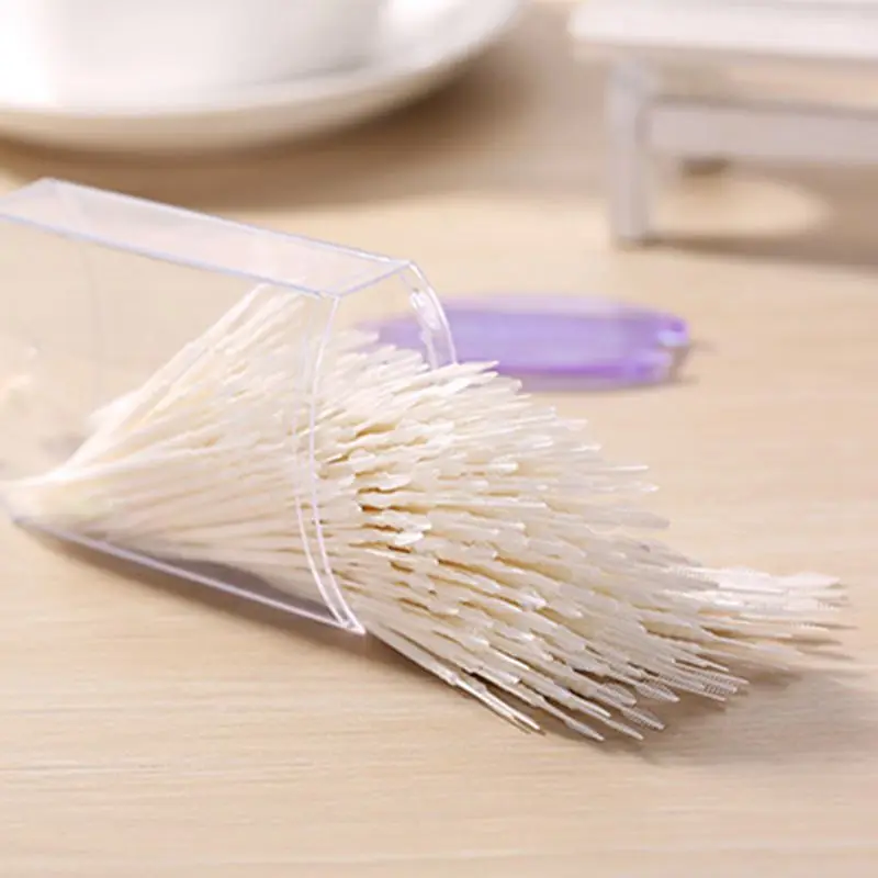 Double oval boxed ultrafine floss pick toothpick toothpicks Line Smart - 240 sticks | Дом и сад
