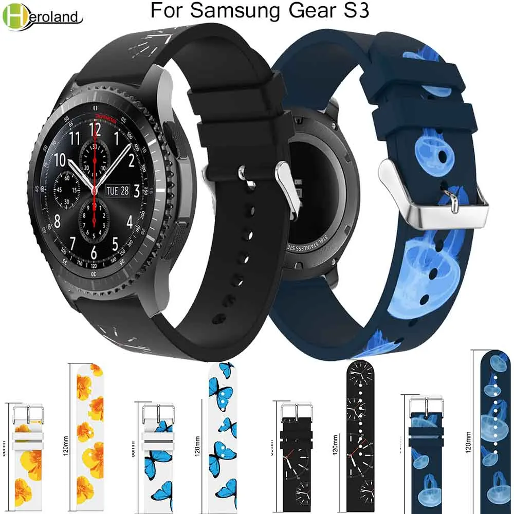 Ремешок спортивный силиконовый для Samsung Gear S3 46 мм Amazfit 2/2S 22 мм|Ремешки часов| |