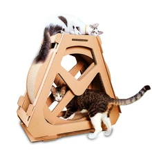 Pets Rotating Ferris Wheel Corrugated Paper for Cats Tree Climbing Litter with Scratch Board Cat Furniture Cats Scratching Posts