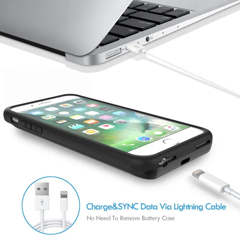 Power case for iPhone 7 Battery Charger Case For iPhone 6 6Plus Power Bank Case Ultra thin Case for iPhone External Backup Battery Charging Phone Case for iphone (4)
