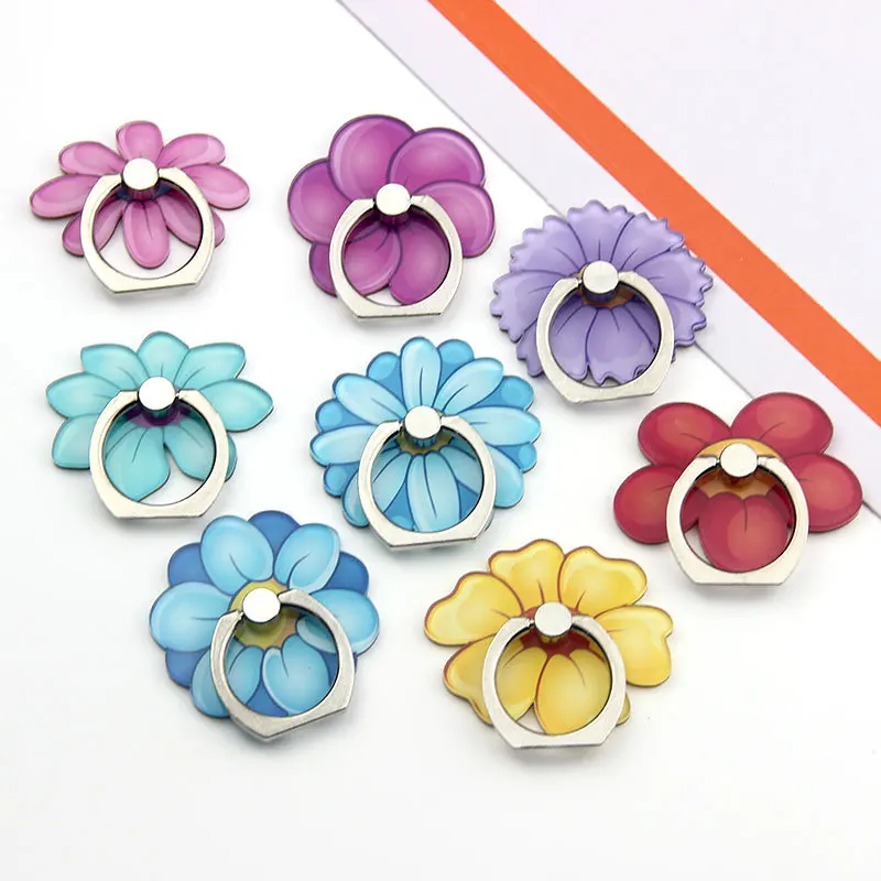 

New phone holder Ring Flower finger Phone ring holder for iphone Mobile Phone Holder stand 360 Degree Universal Table Support