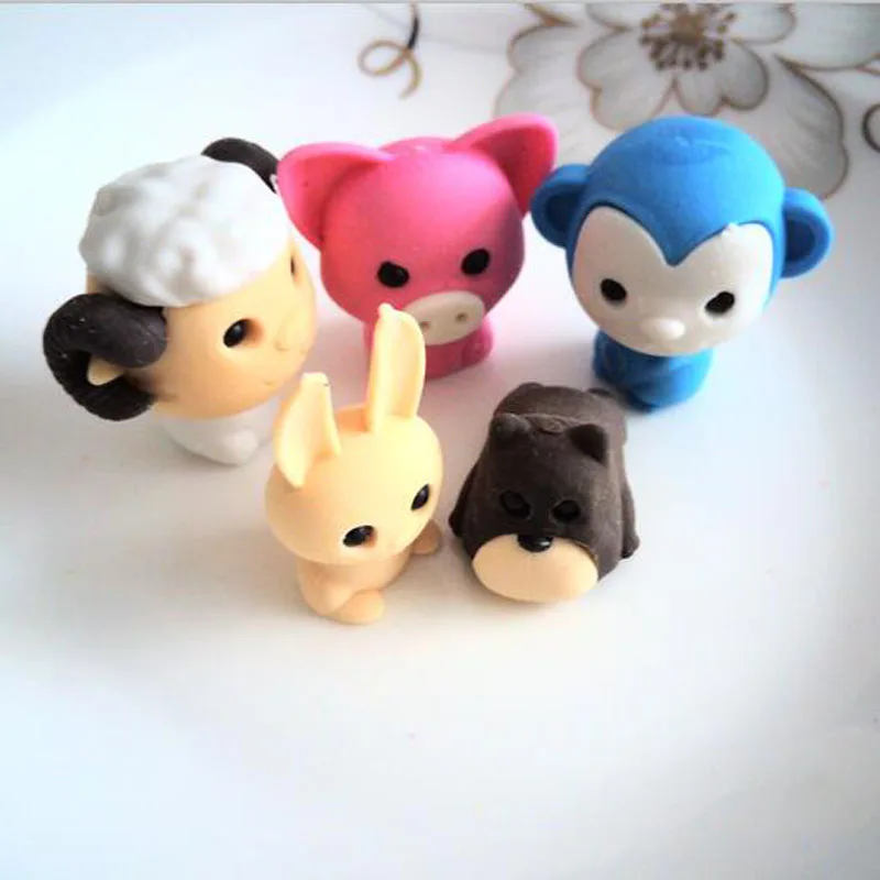 Kawaii Cute Cartoon Chinese Zodiac Eraser Cartoon Innovative Animal