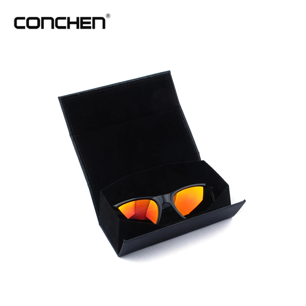 

CONCHEN Folding Glasses Eyewear Box Foldable Sunglasses Hard Case Glasses Eyewear Box without any logo