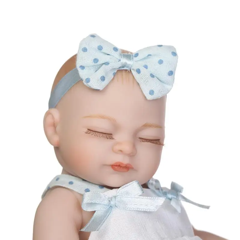 Силиконовые Мини-куклы reborn baby dolls, полное тело, две сестры, 26 виниловых реалистичных детских кукол для девочек с закрытыми глазами, открытая детская игрушка для сна