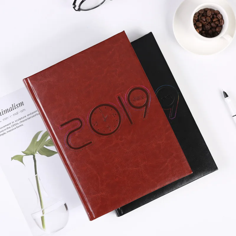

2019 Planner Notebook Agenda Organizer/Binder Diary Weekly Cover Bullet Journal Note books A5 Office School Personal Stationery