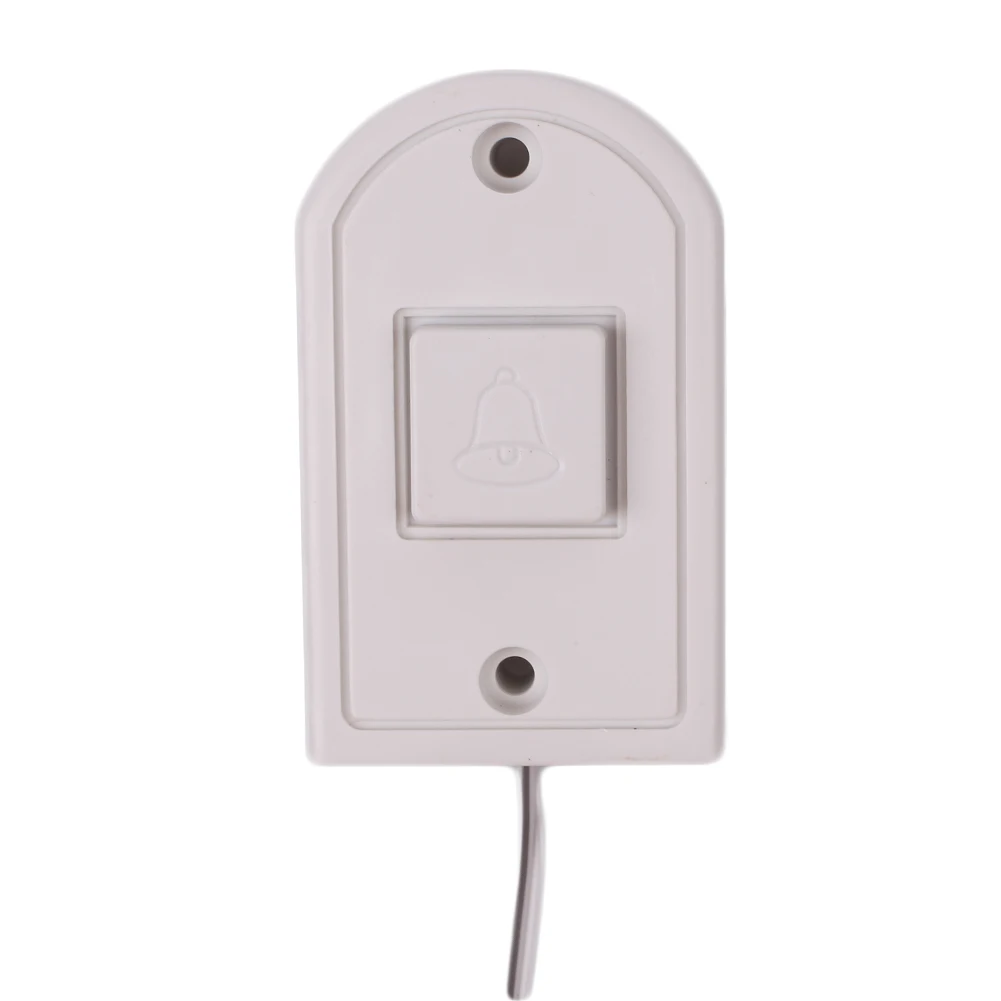 Wired Electronic Doorbell White With Press Button Home Door Bell ABS Supplies