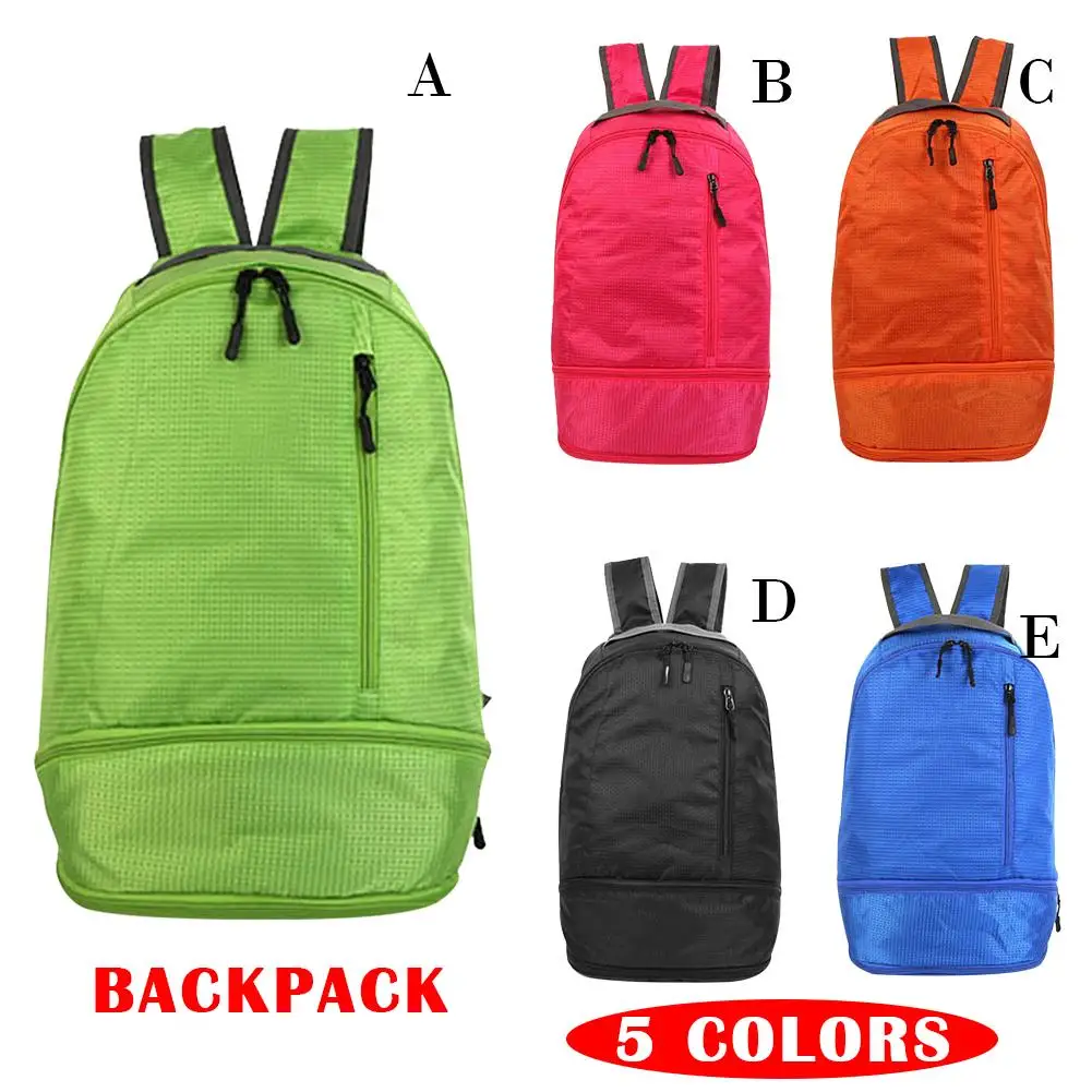 

Folding Bag Large Capacity With Space for Ball Shoes Storage Waterproof Sand-proof Outdoor Fitness Sports Backpack
