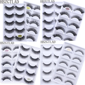 

NEW 5 pairs Fake Mink Eyelashes 3D Natural False Eyelashes 3d Mink Lashes Soft Eyelash Extension Makeup Kit Cilios