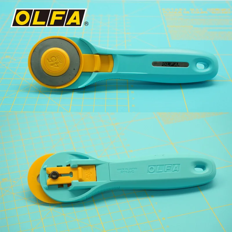 OLFA imported small fresh hob curve knife cutting cloth knife RTY-2/C water blue pink blue