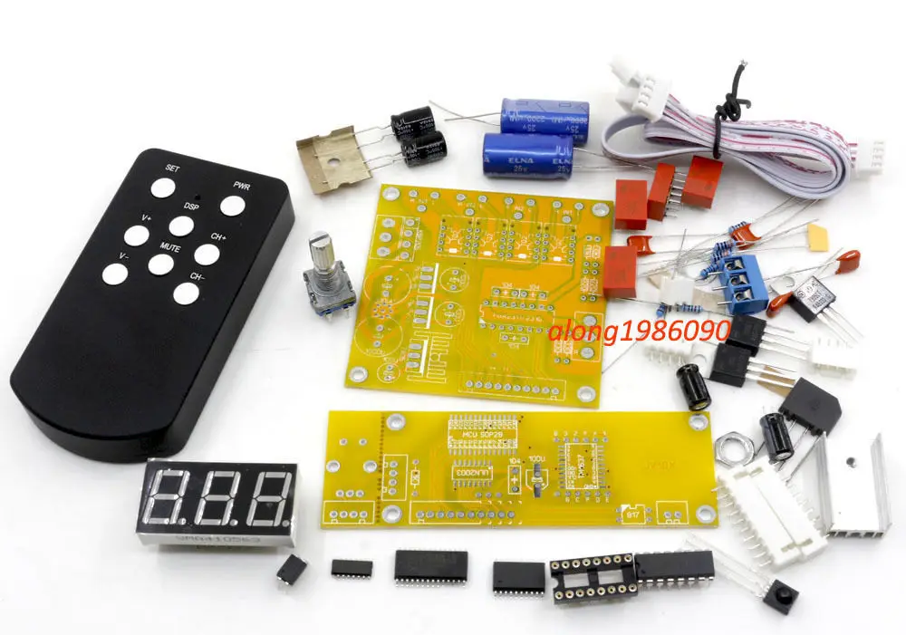 

GZLOZONEDIY PGA2311U preamp remote volume control preamplifier kit with 4 way in L3-46