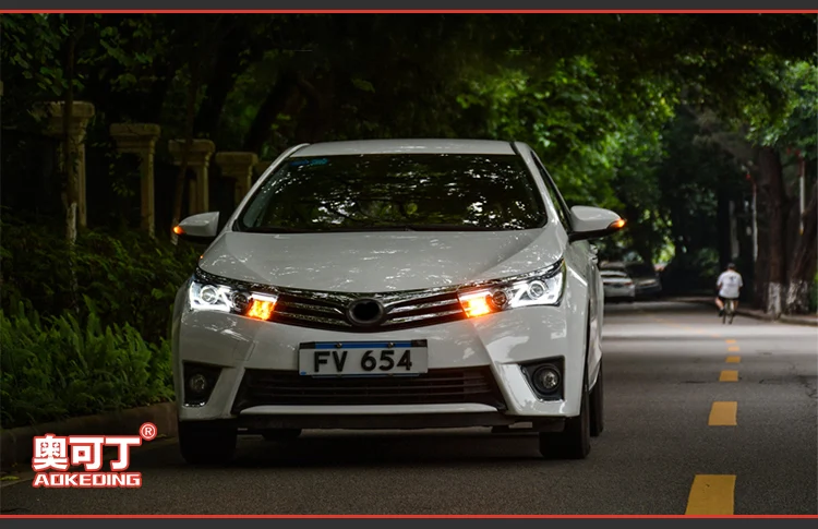 AKD Авто Стайлинг фара для Toyota Corolla- фары светодиодные ходовые огни биксеноновые фары Противотуманные фары ангельские глазки авто