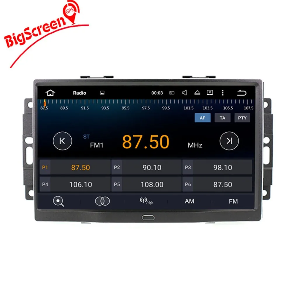Sale Octa core Android 8.1 Car GPS navigation For Chrysler 300C Jeep Dodge 2004-2008 No DVD player multimedia tape recorder head unit 1